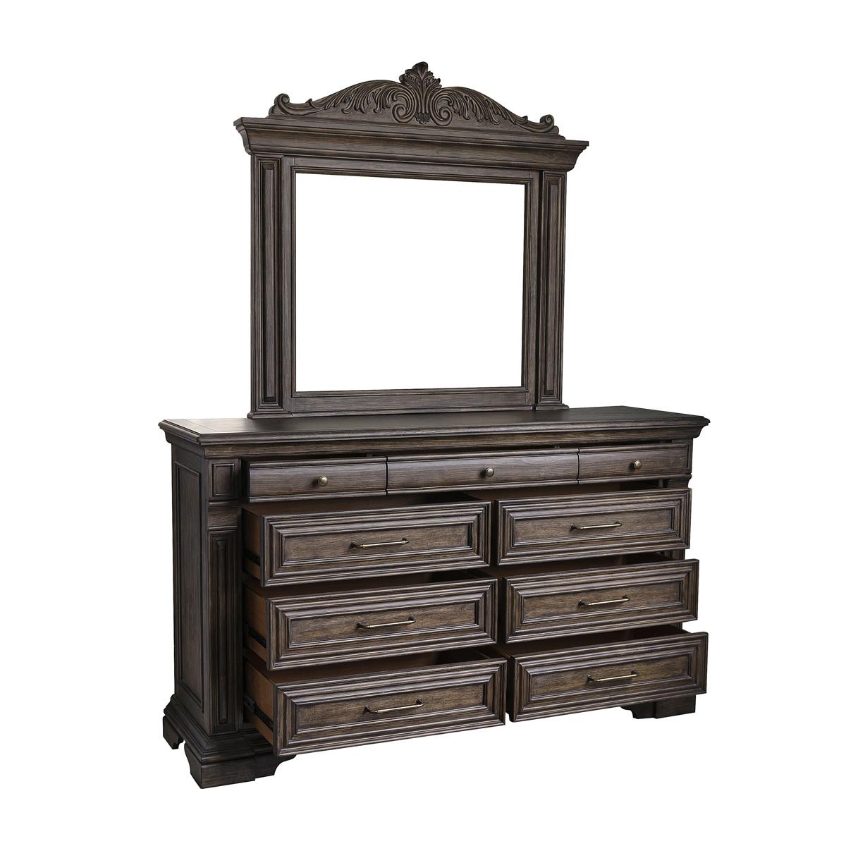 Pulaski Bedford Heights Mirror in Estate Brown - Luxury Home Furniture (MI)