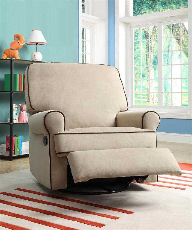 Pulaski Birch Hill Swivel/Glider Recliner - Stella Doe Coffee Piping - Luxury Home Furniture (MI)