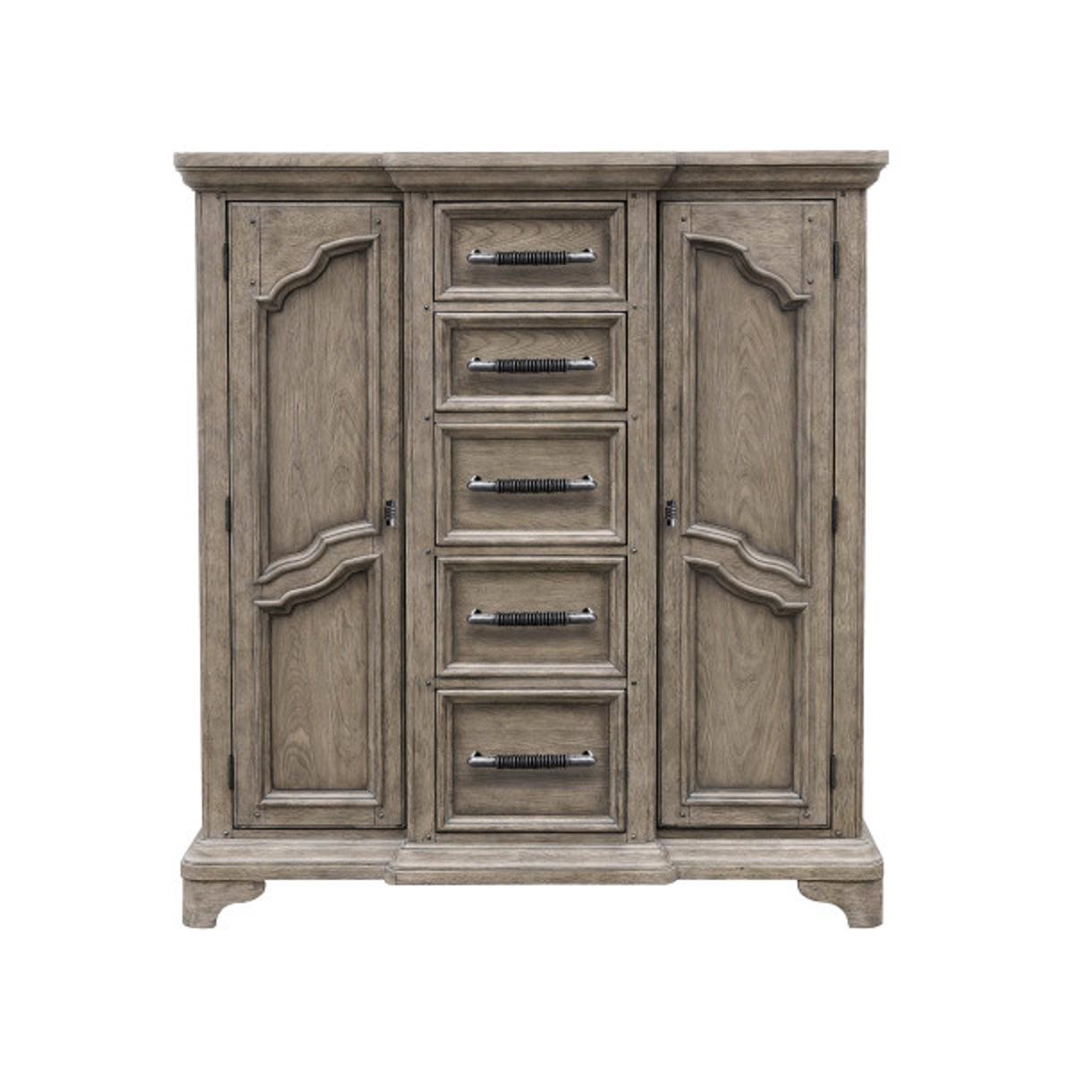 Pulaski Bristol Drawer Door Chest in Elm Brown