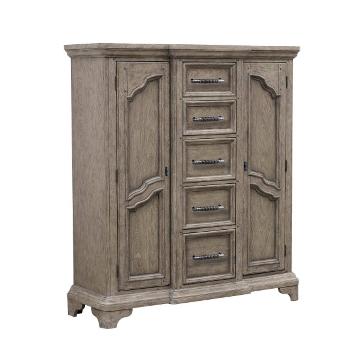 Pulaski Bristol Drawer Door Chest in Elm Brown - Luxury Home Furniture (MI)