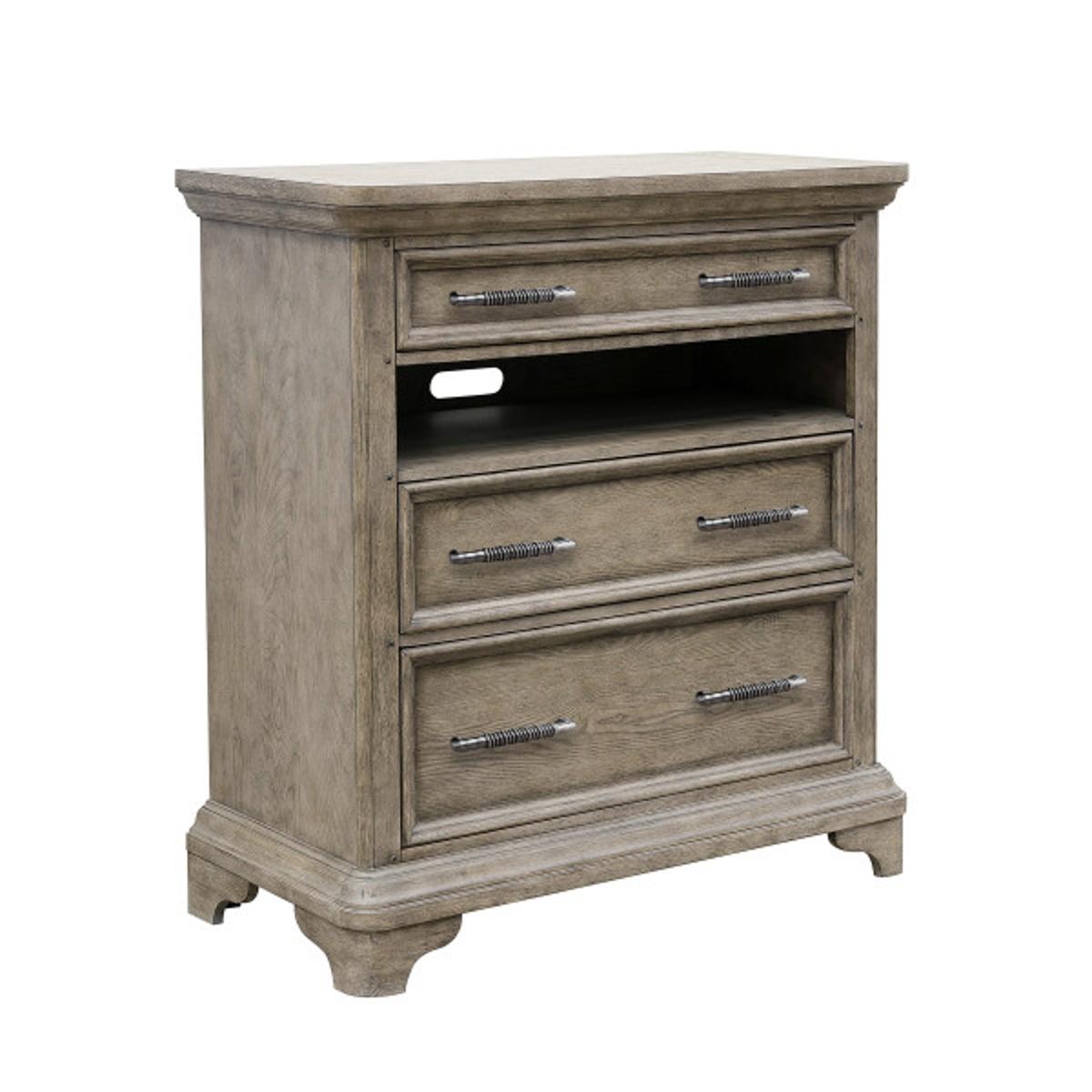 Pulaski Bristol Drawer Media Chest in Elm Brown - Luxury Home Furniture (MI)