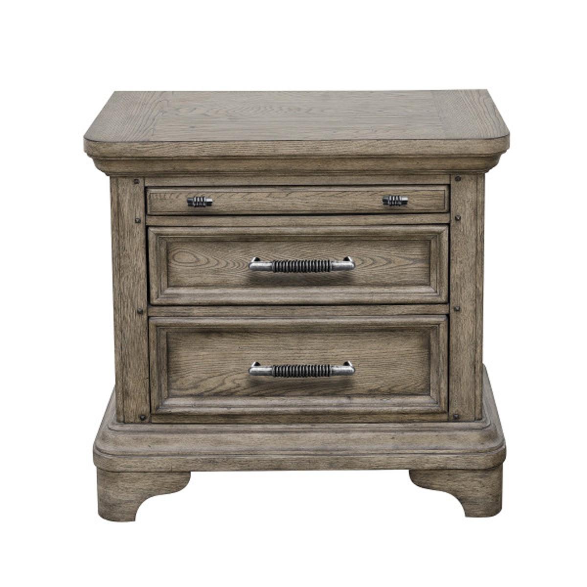 Pulaski Bristol Nighstand in Elm Brown in - Luxury Home Furniture (MI)