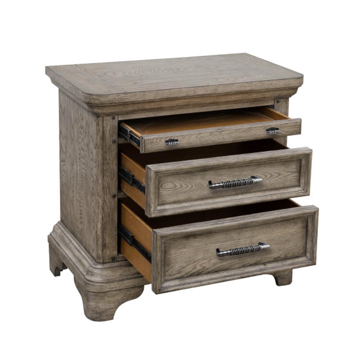 Pulaski Bristol Nighstand in Elm Brown in - Luxury Home Furniture (MI)