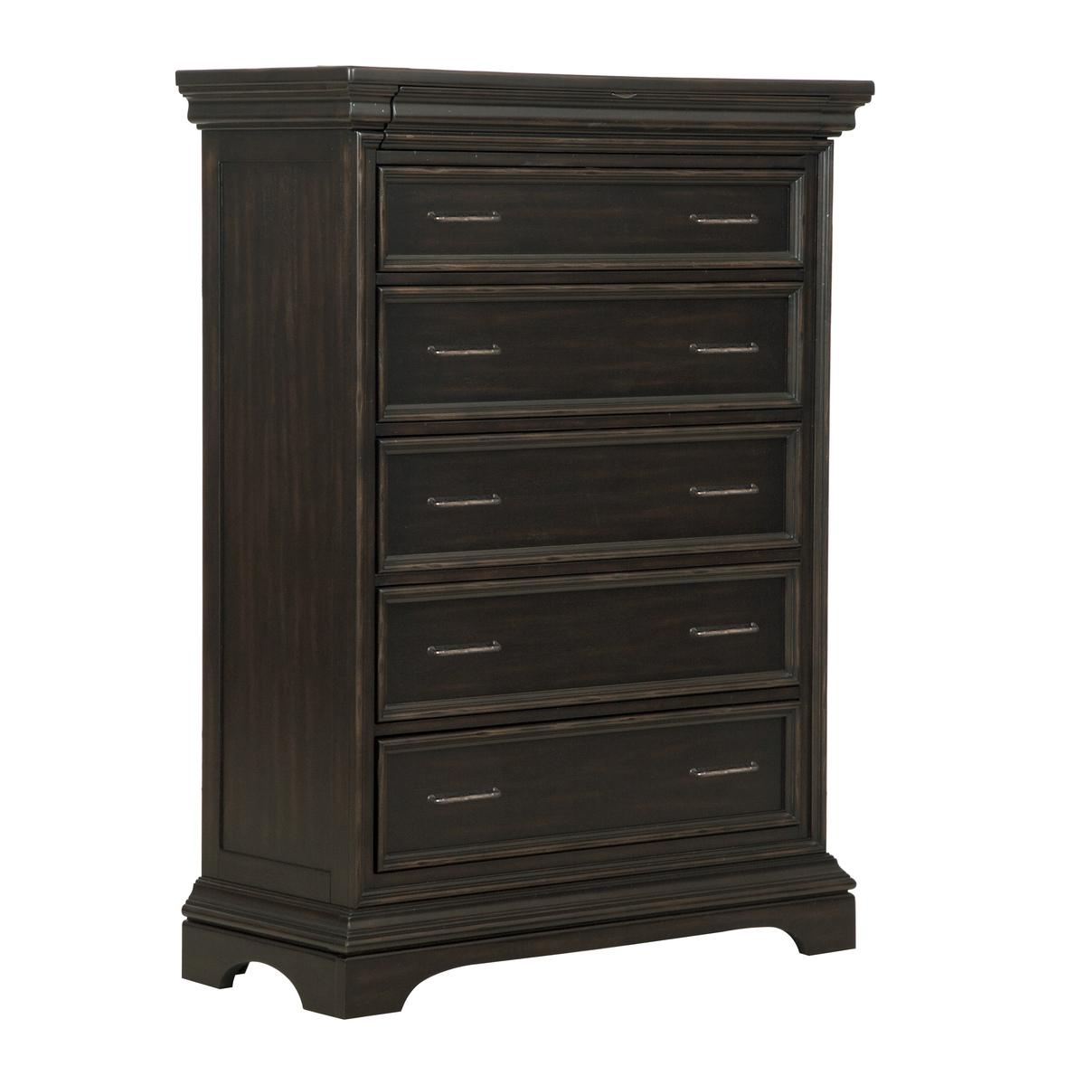Pulaski Caldwell Drawer Chest in Dark Wood - Luxury Home Furniture (MI)