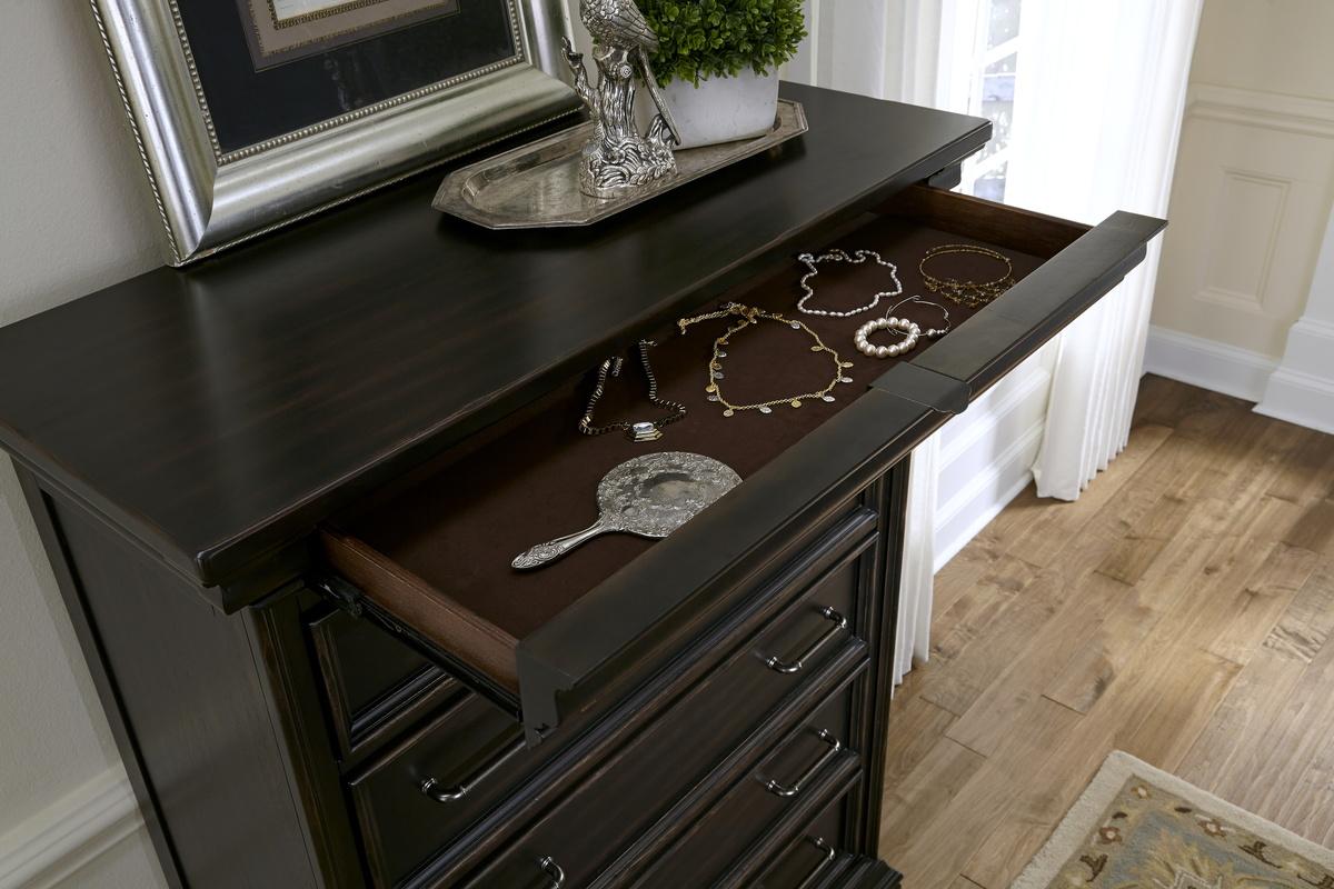 Pulaski Caldwell Drawer Chest in Dark Wood - Luxury Home Furniture (MI)