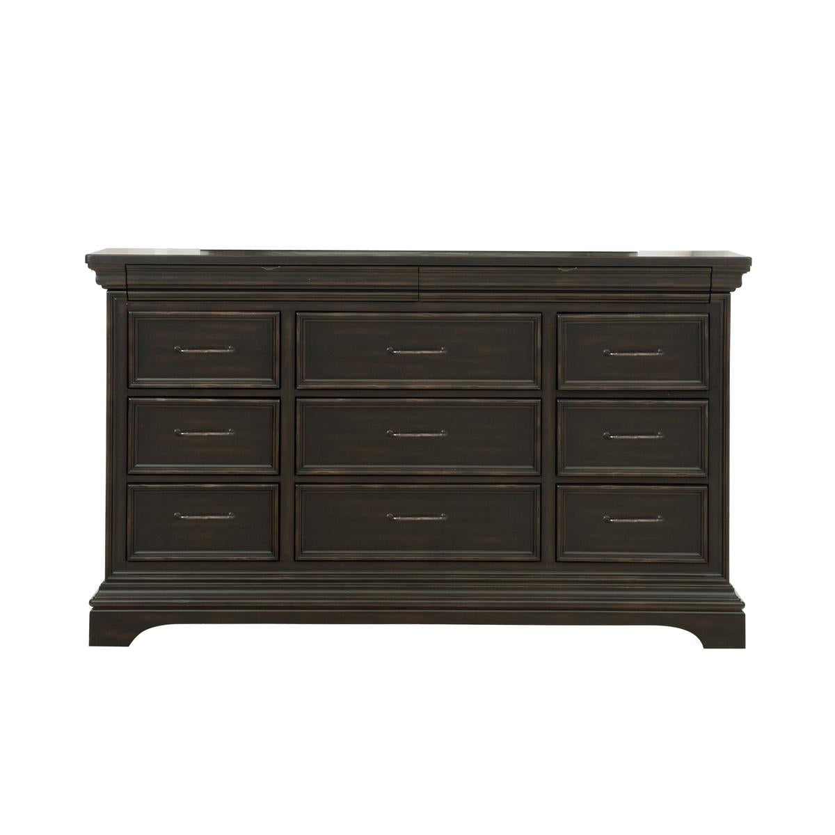 Pulaski Caldwell Dresser in Dark Wood - Luxury Home Furniture (MI)
