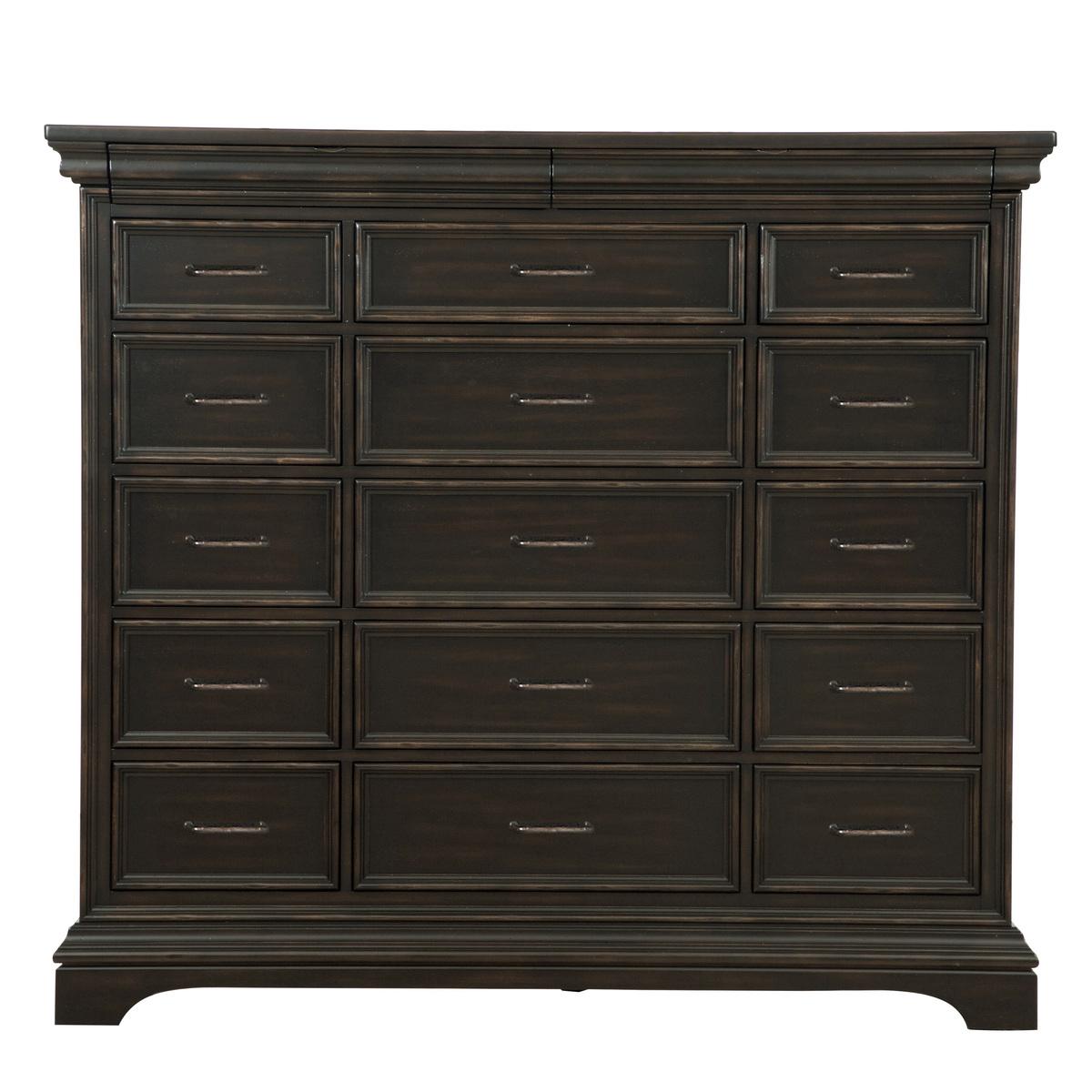 Pulaski Caldwell Master Chest in Dark Wood - Luxury Home Furniture (MI)