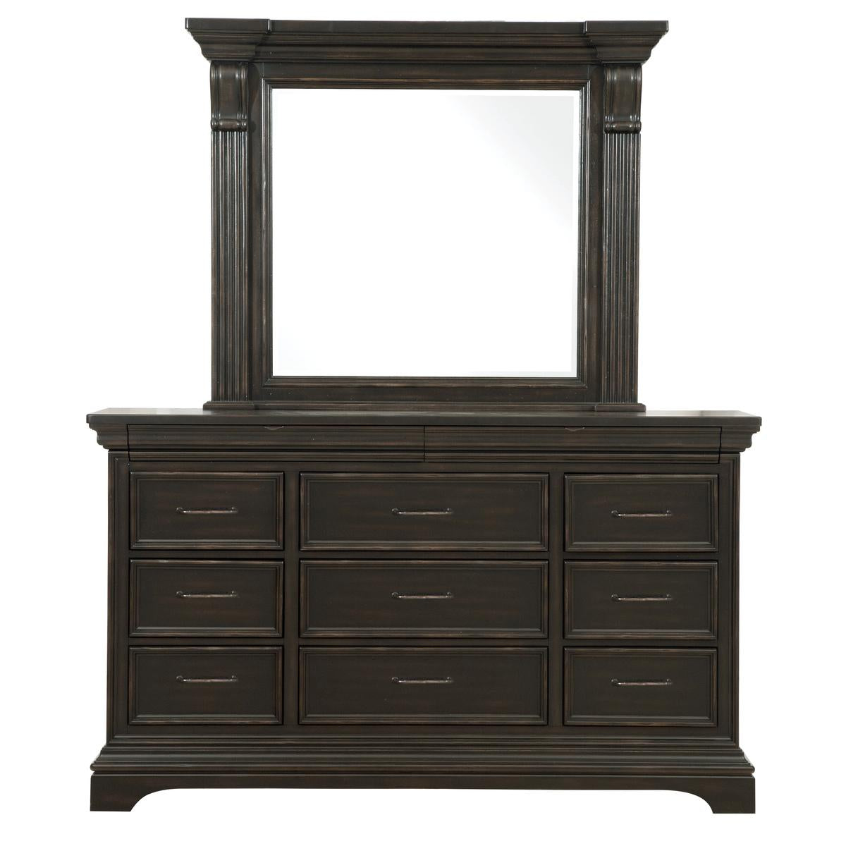 Pulaski Caldwell Dresser in Dark Wood - Luxury Home Furniture (MI)