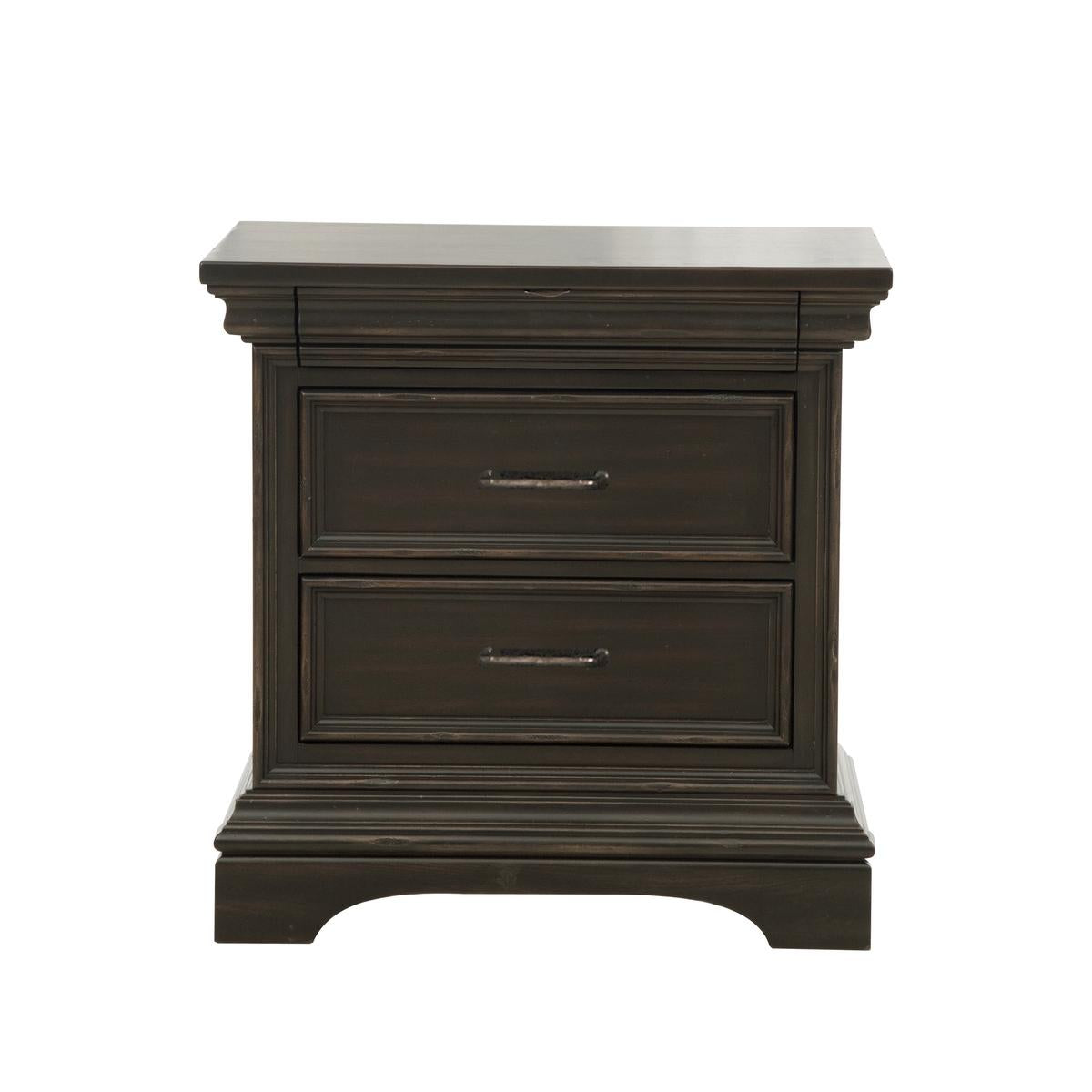 Pulaski Caldwell Nightstand in Dark Wood - Luxury Home Furniture (MI)