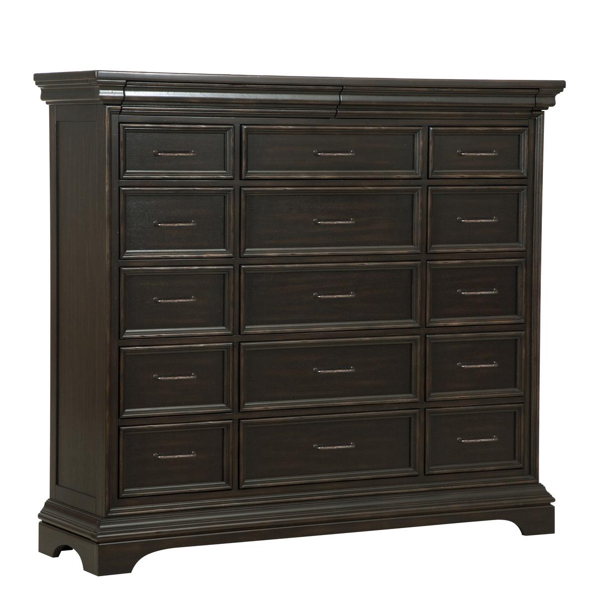 Pulaski Caldwell Master Chest in Dark Wood - Luxury Home Furniture (MI)