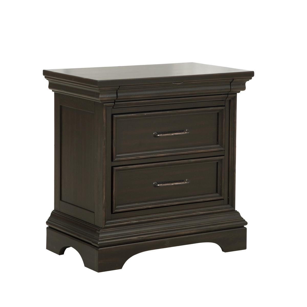 Pulaski Caldwell Nightstand in Dark Wood - Luxury Home Furniture (MI)
