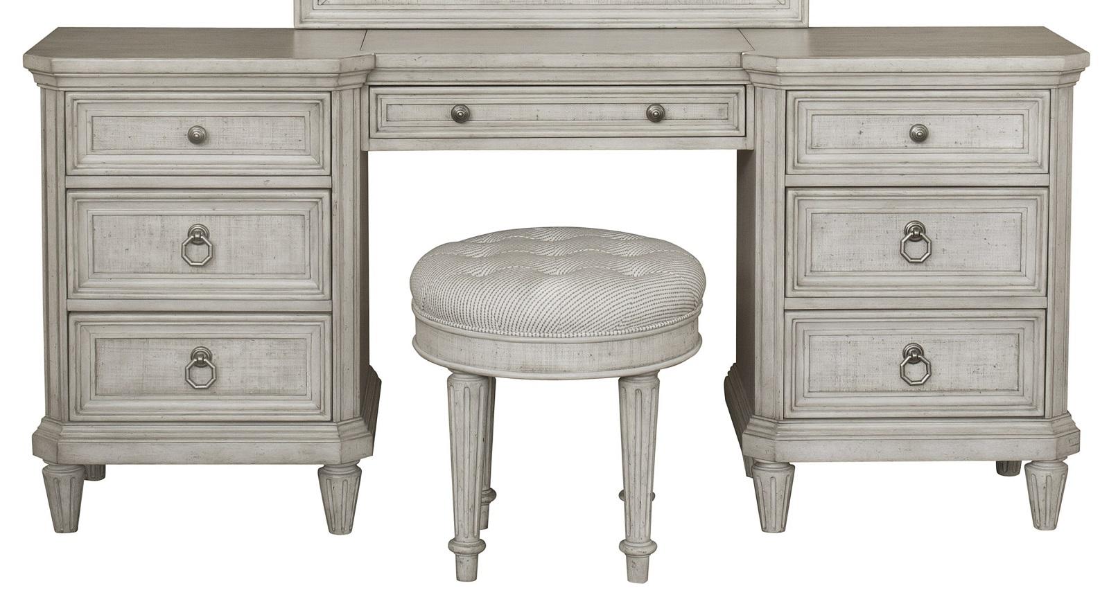 Pulaski Campbell Street 7 Drawer Vanity in Vanilla Cream - Luxury Home Furniture (MI)