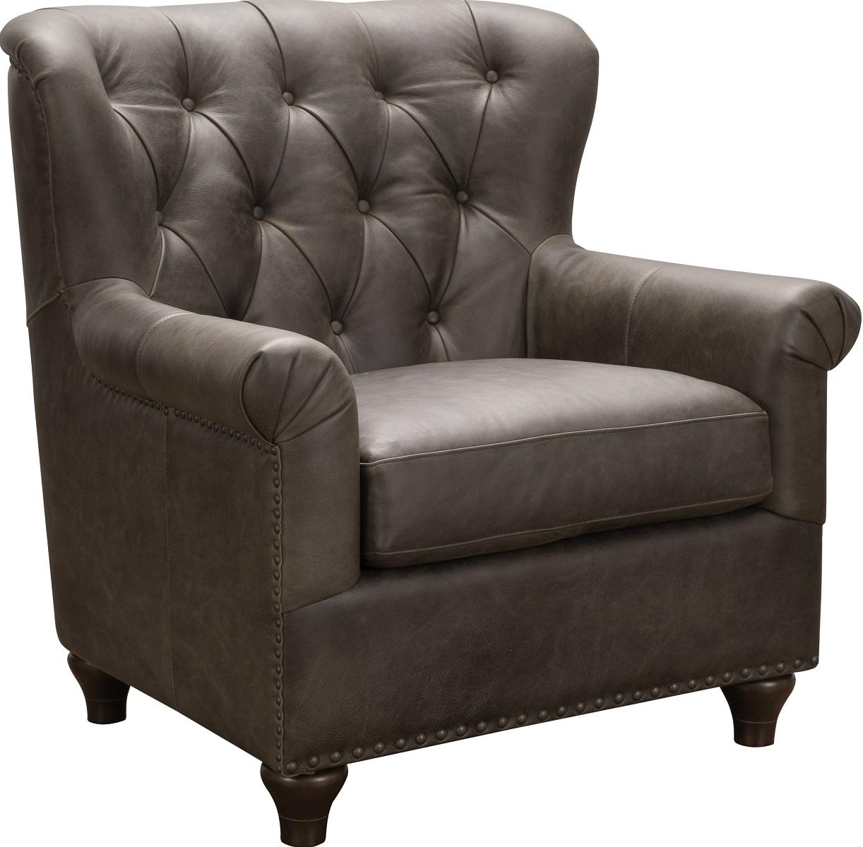 Pulaski Charlie Leather Chair in Heritage Brown - Luxury Home Furniture (MI)