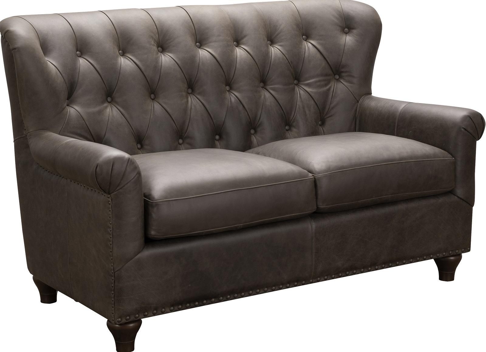 Pulaski Charlie Leather Loveseat in Heritage Brown