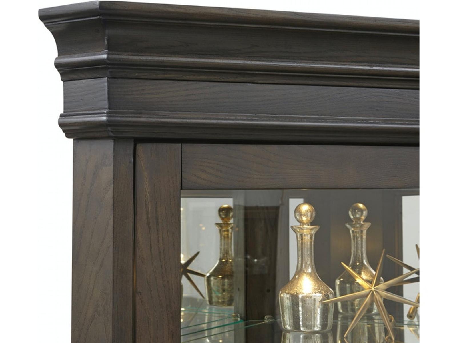 Pulaski Corner Curio in Oak Brown - Luxury Home Furniture (MI)