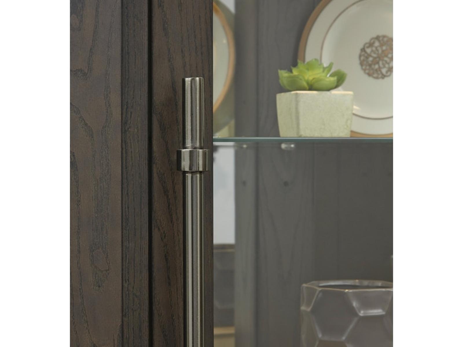 Pulaski Corner Curio in Oak Brown - Luxury Home Furniture (MI)