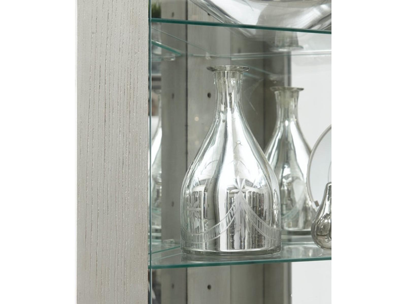 Pulaski Corner Curio in Weathered Gray - Luxury Home Furniture (MI)