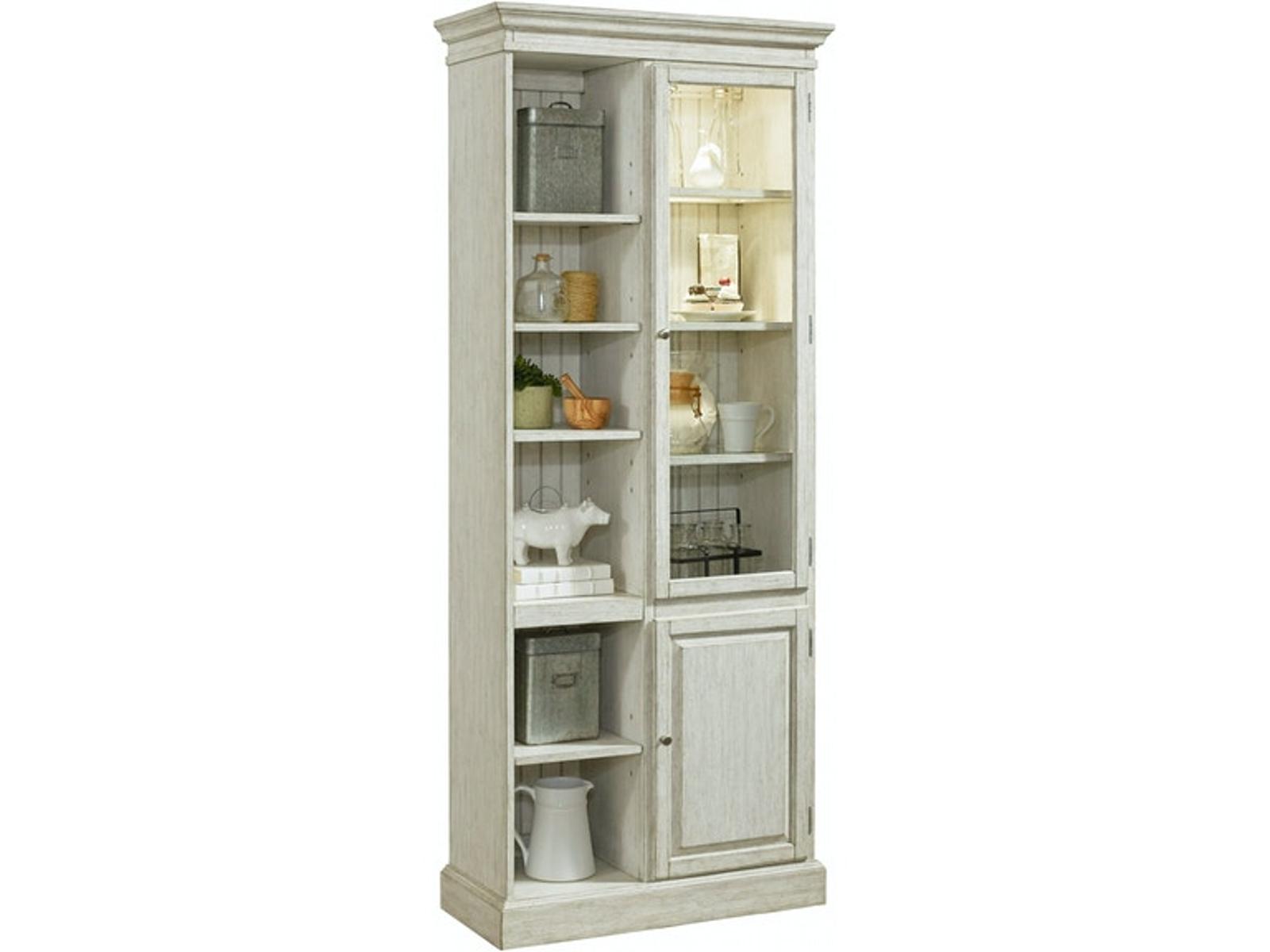 Pulaski Curio in Light Gray - Luxury Home Furniture (MI)