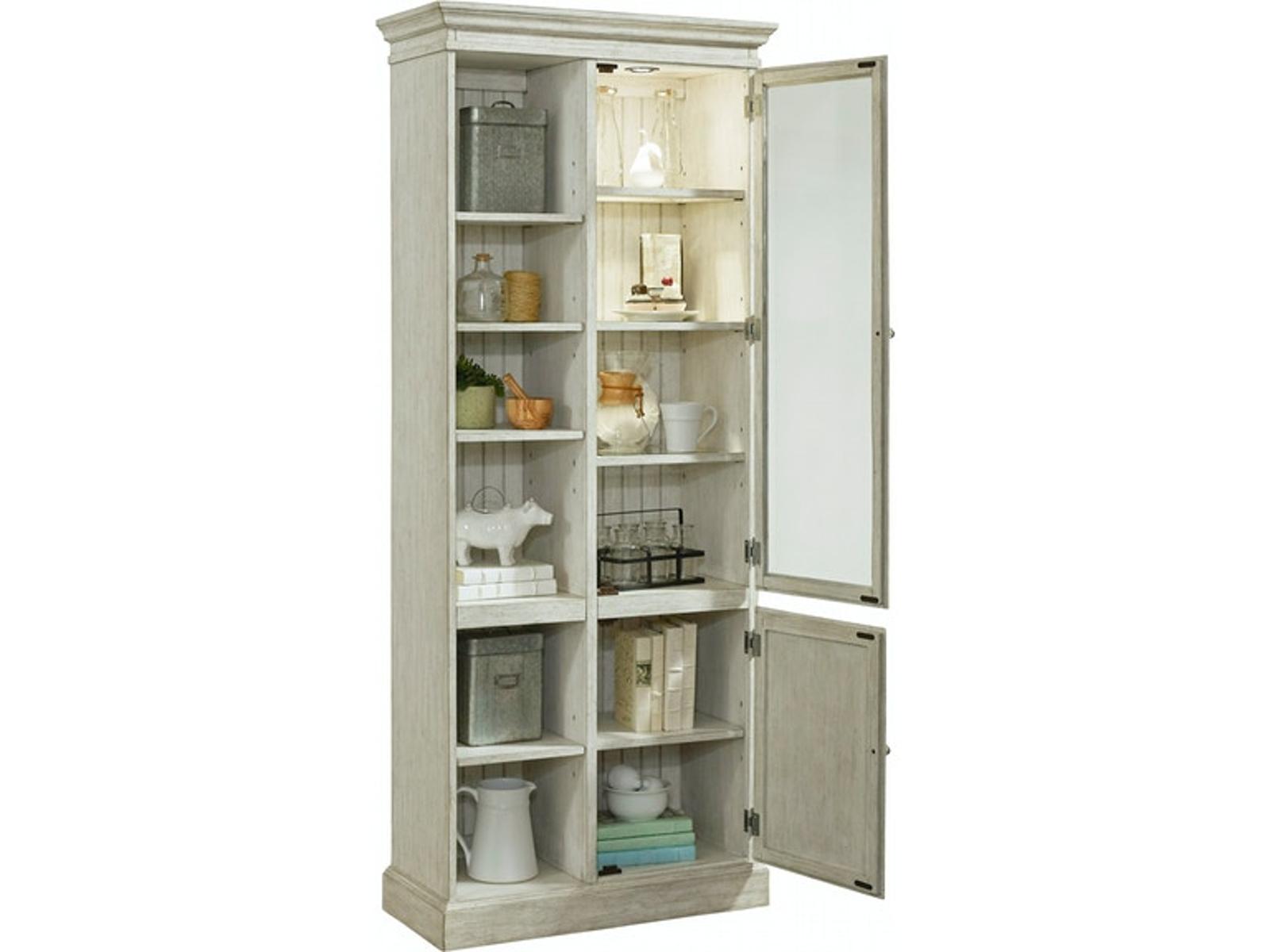 Pulaski Curio in Light Gray - Luxury Home Furniture (MI)