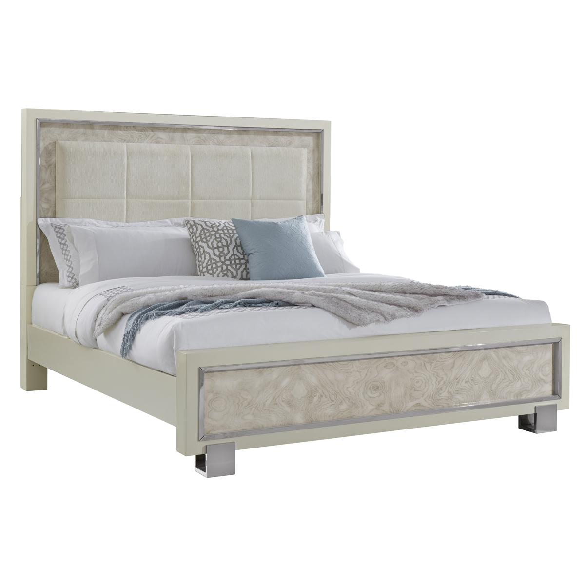 Pulaski Cydney Queen Upholstered Panel Bed in Painted - Luxury Home Furniture (MI)
