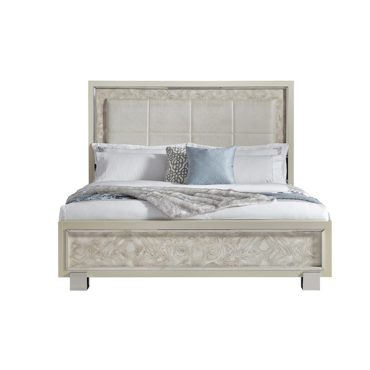 Pulaski Cydney Queen Upholstered Panel Bed in Painted - Luxury Home Furniture (MI)