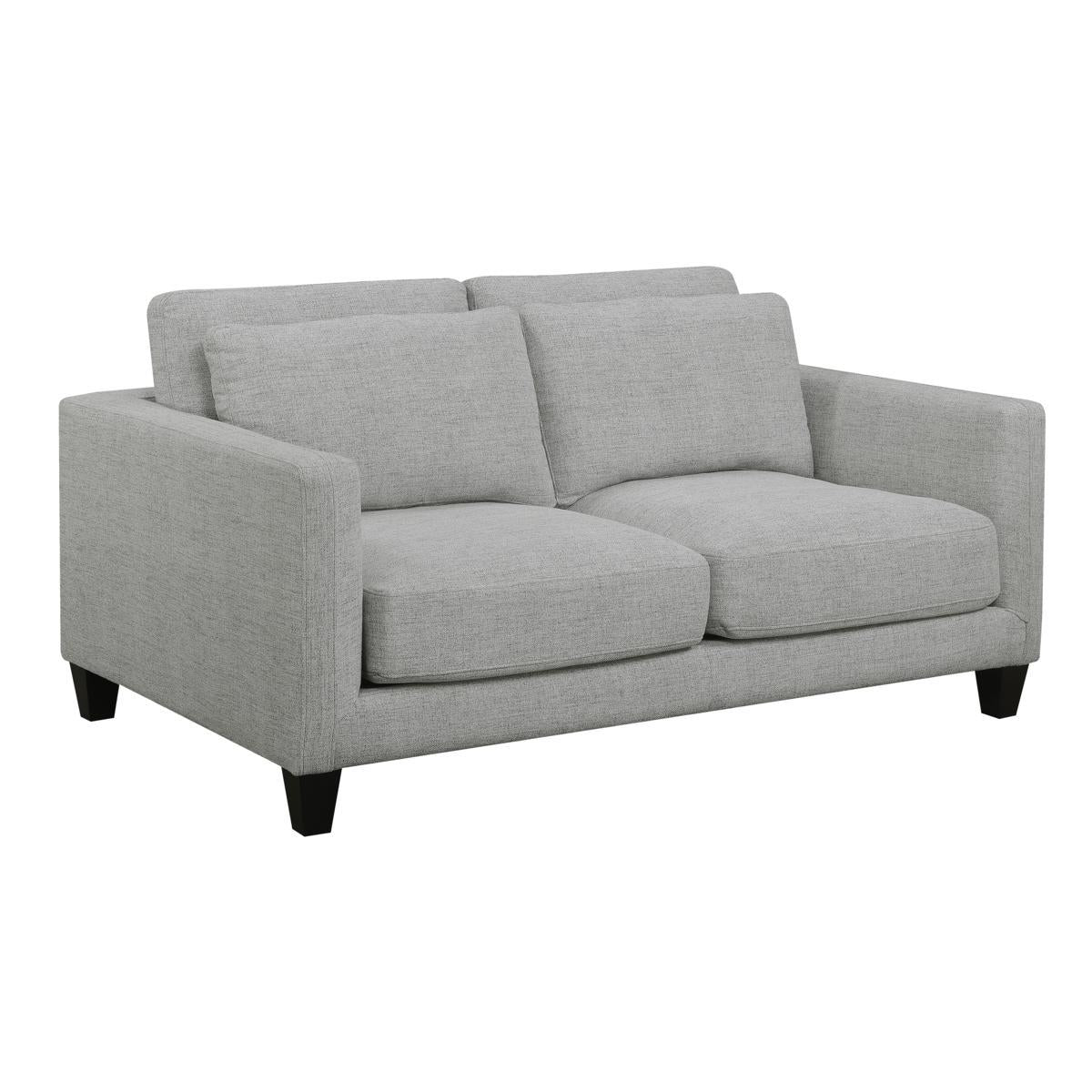 Pulaski D192 Double Cushion Loveseat in Light Gray - Luxury Home Furniture (MI)