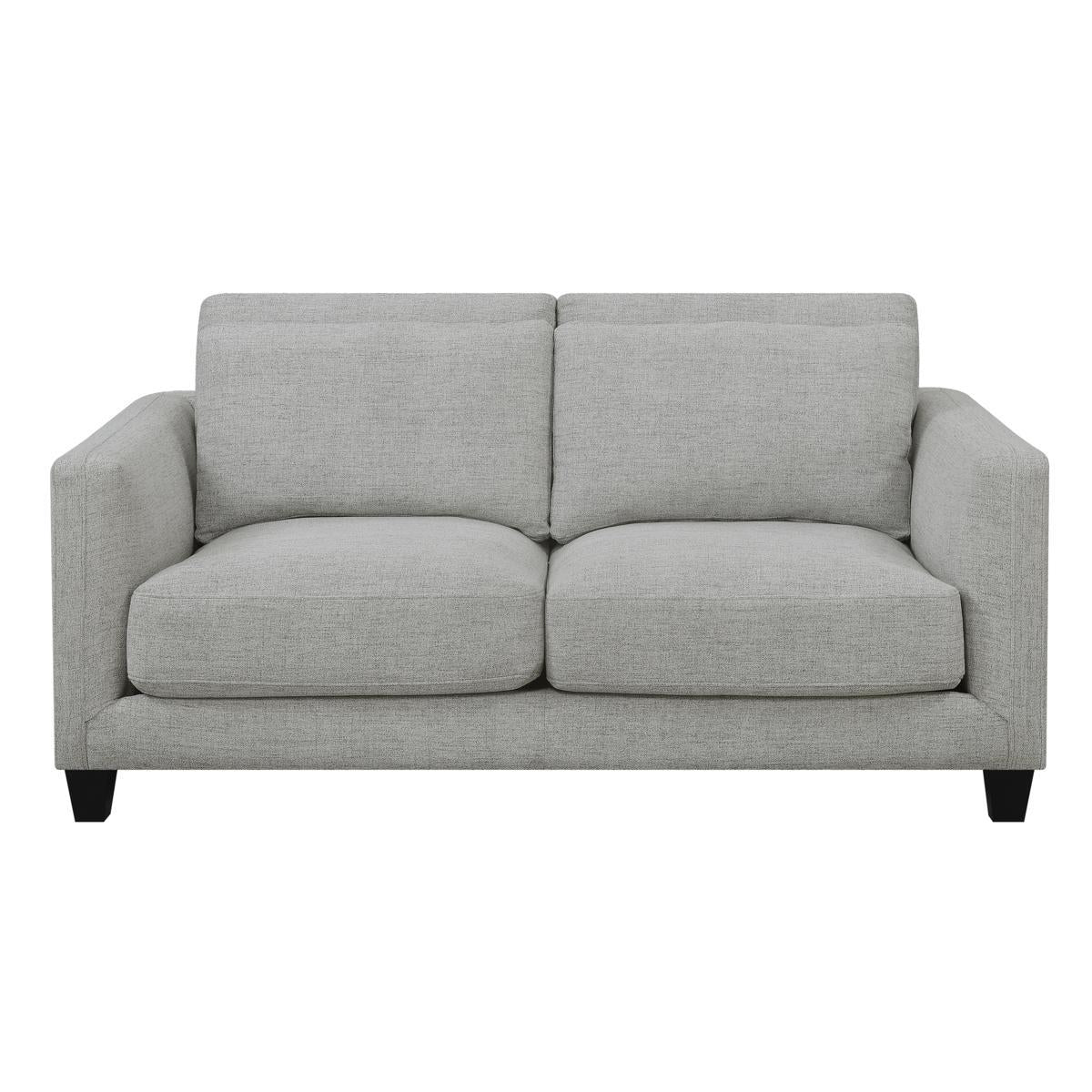 Pulaski D192 Double Cushion Loveseat in Light Gray - Luxury Home Furniture (MI)