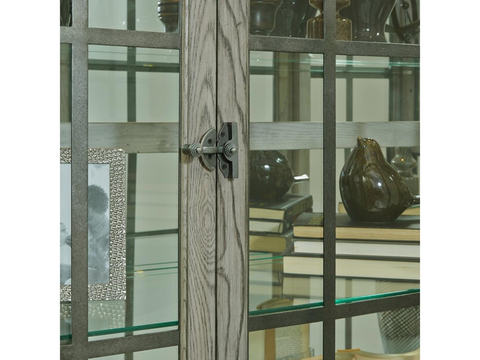 Pulaski Door Curio in Gray Weathered - Luxury Home Furniture (MI)
