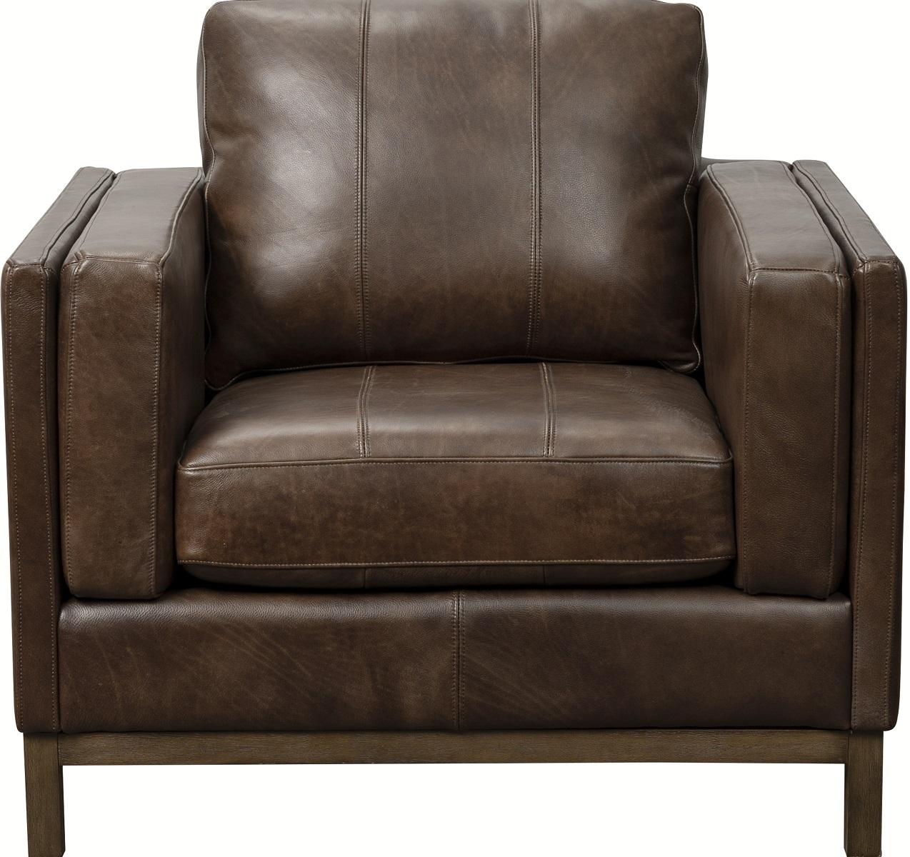 Pulaski Drake Leather Chair in Brown - Luxury Home Furniture (MI)