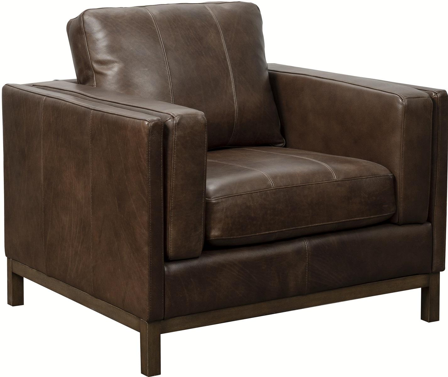 Pulaski Drake Leather Chair in Brown - Luxury Home Furniture (MI)