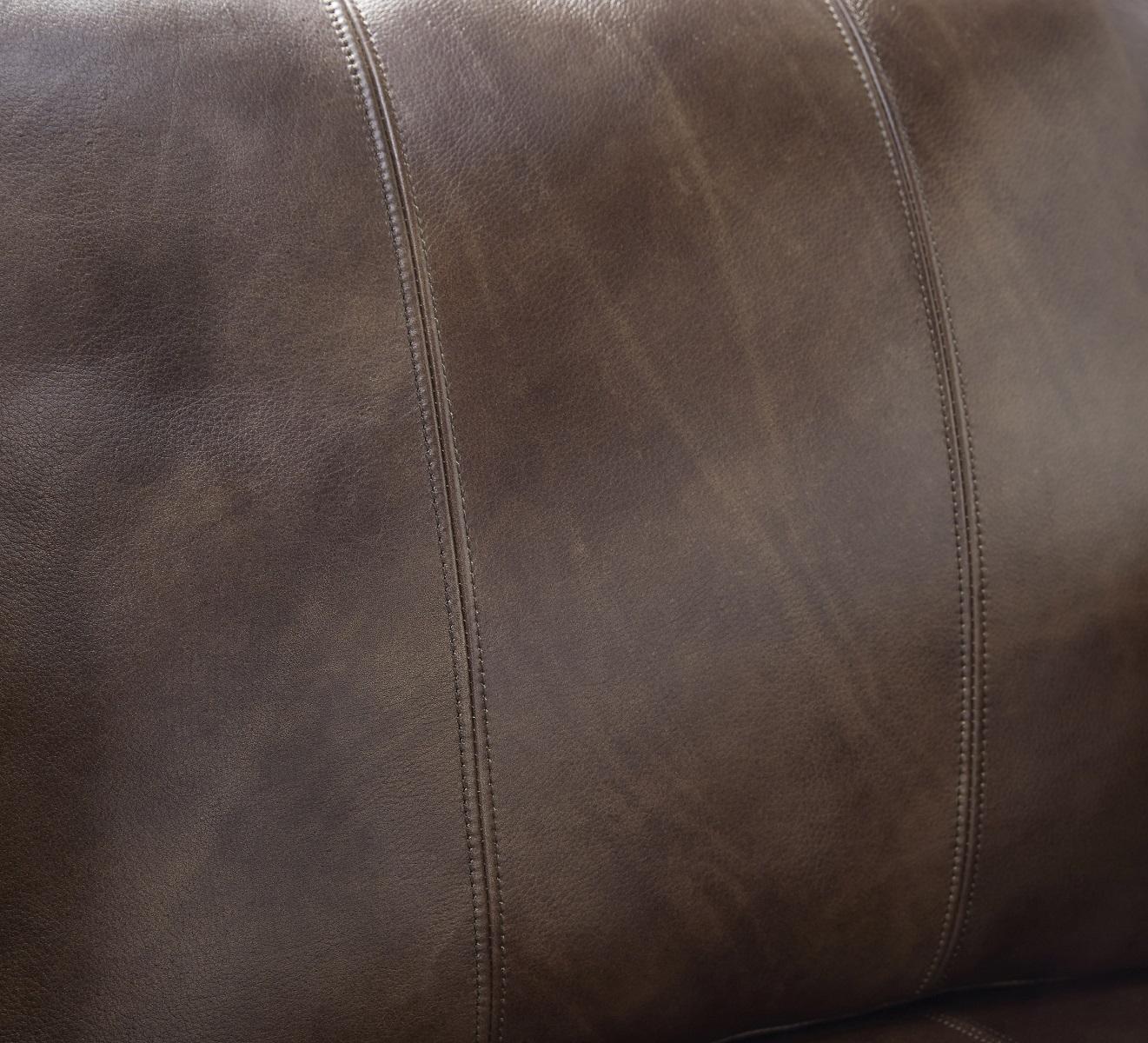 Pulaski Drake Leather Sofa in Brown - Luxury Home Furniture (MI)