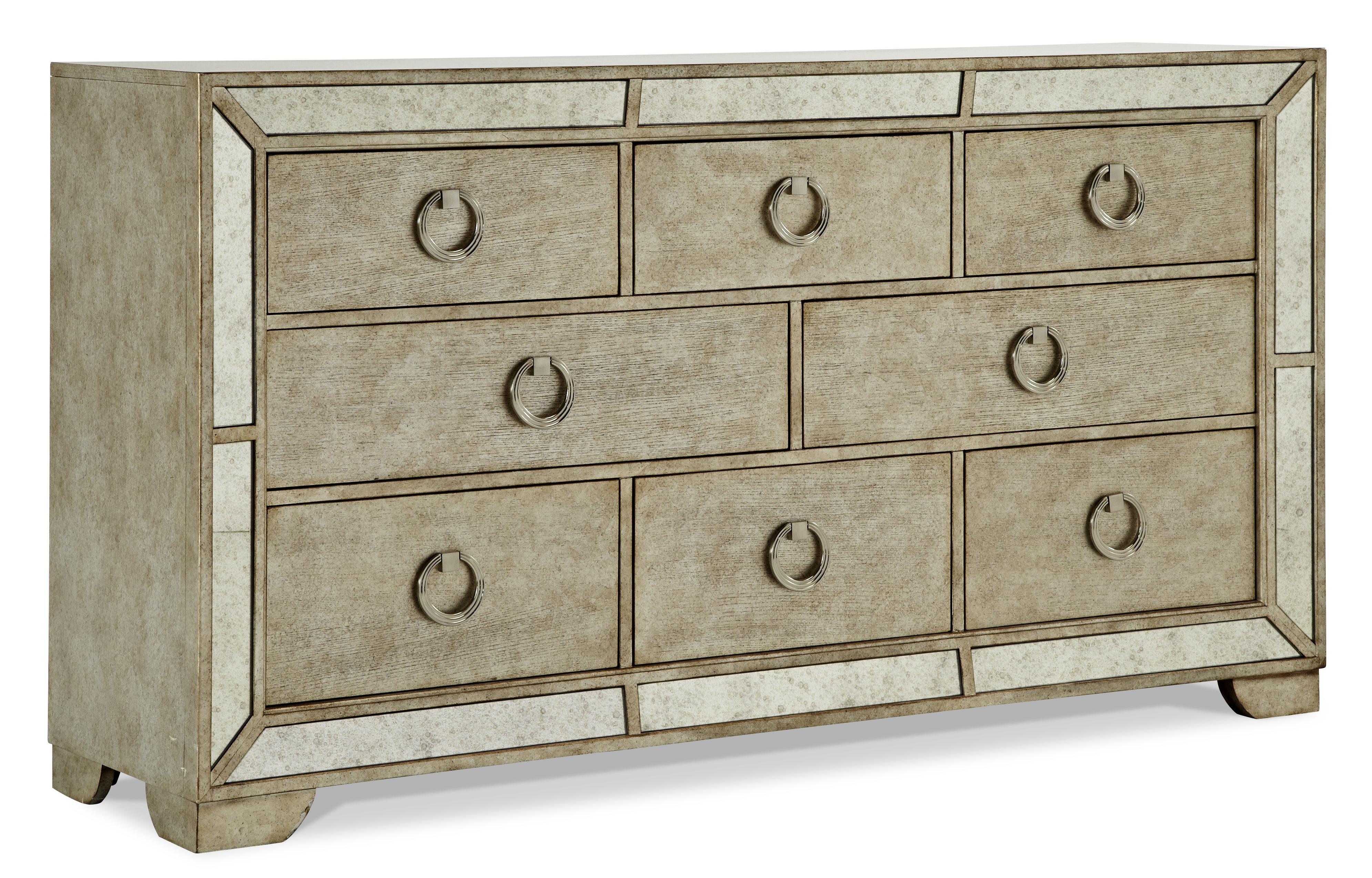 Pulaski Farrah 8 Drawer Dresser in Metallic - Luxury Home Furniture (MI)
