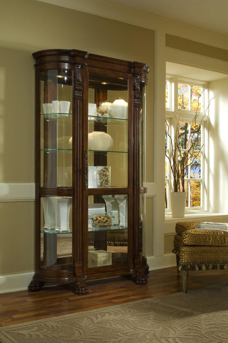 Pulaski Foxcroft Curved End Curio - Luxury Home Furniture (MI)
