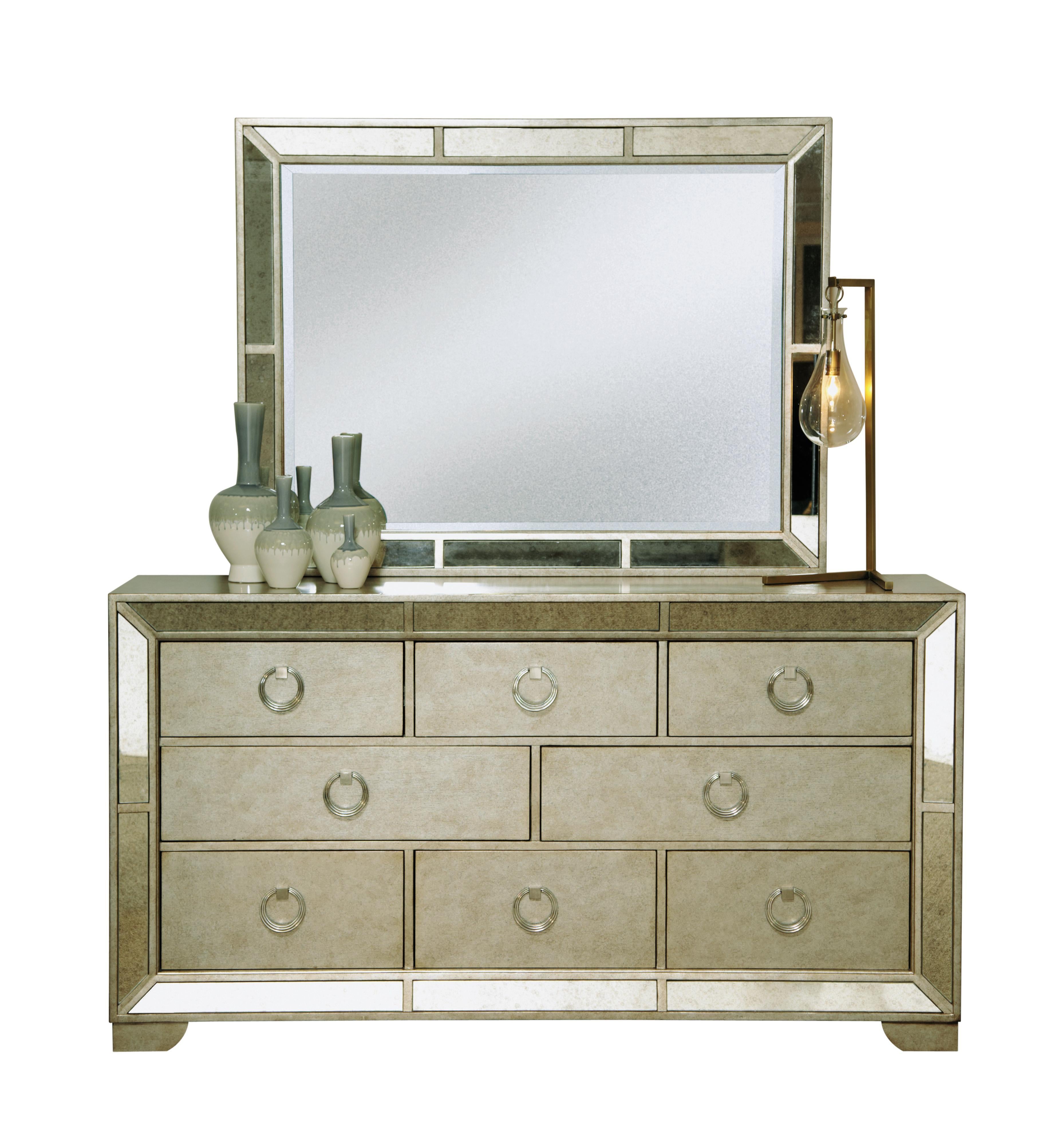 Pulaski Farrah Wall Mirror with Antique Frame in Metallic - Luxury Home Furniture (MI)