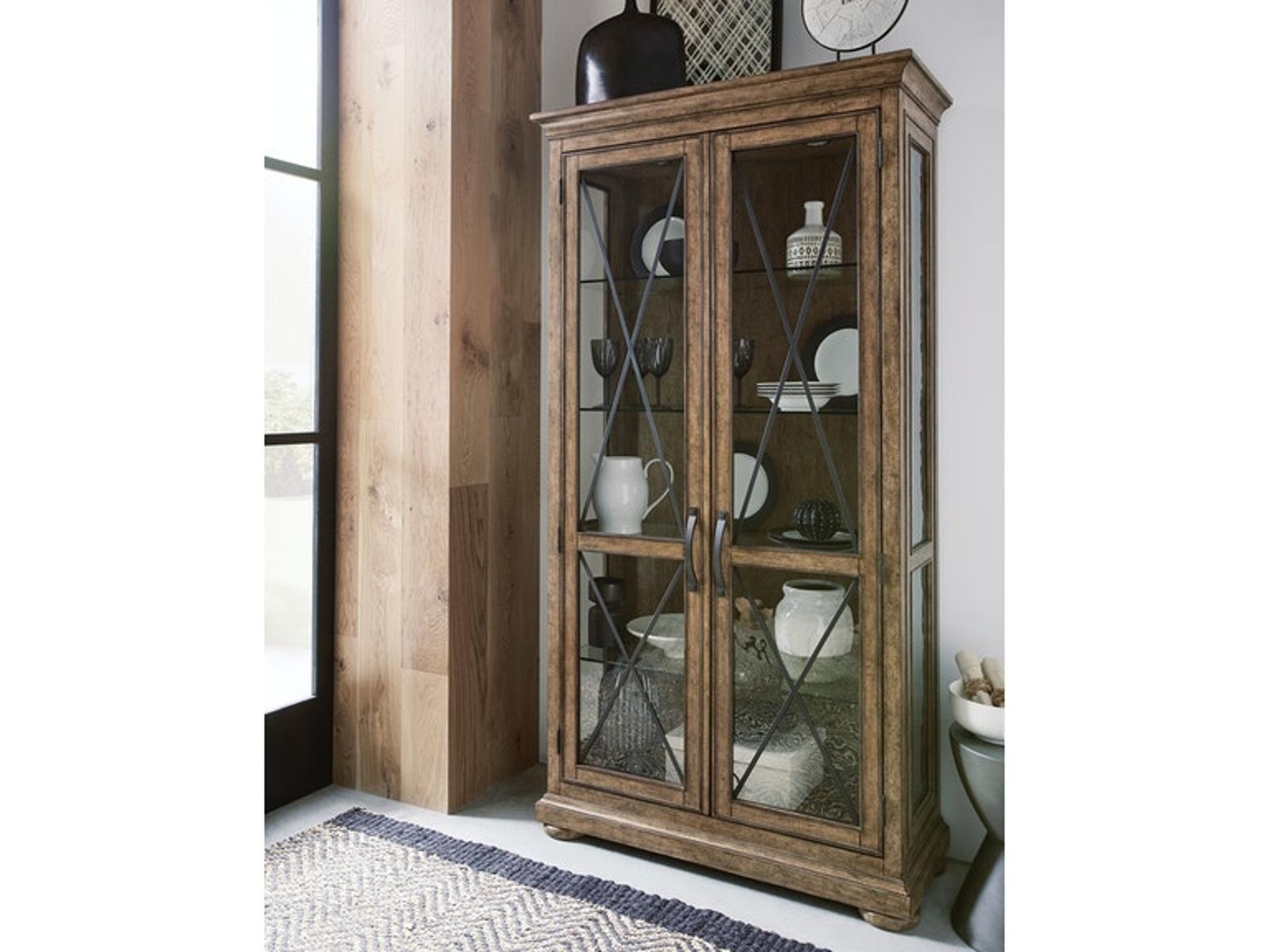 Pulaski Furniture Anthology Curio China in Medium Wood - Luxury Home Furniture (MI)