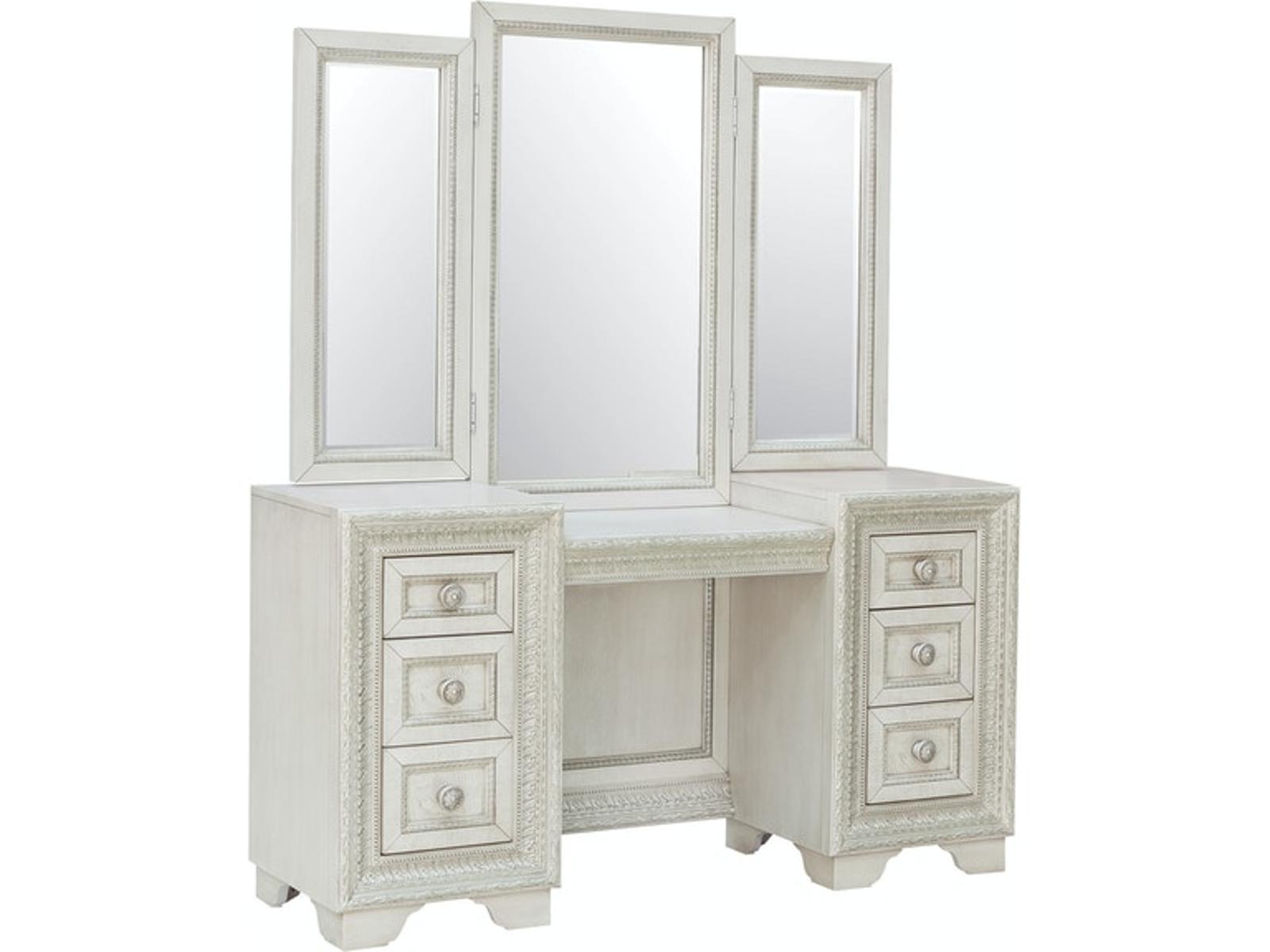 Pulaski Furniture Camila Vanity Mirror in Light Wood - Luxury Home Furniture (MI)