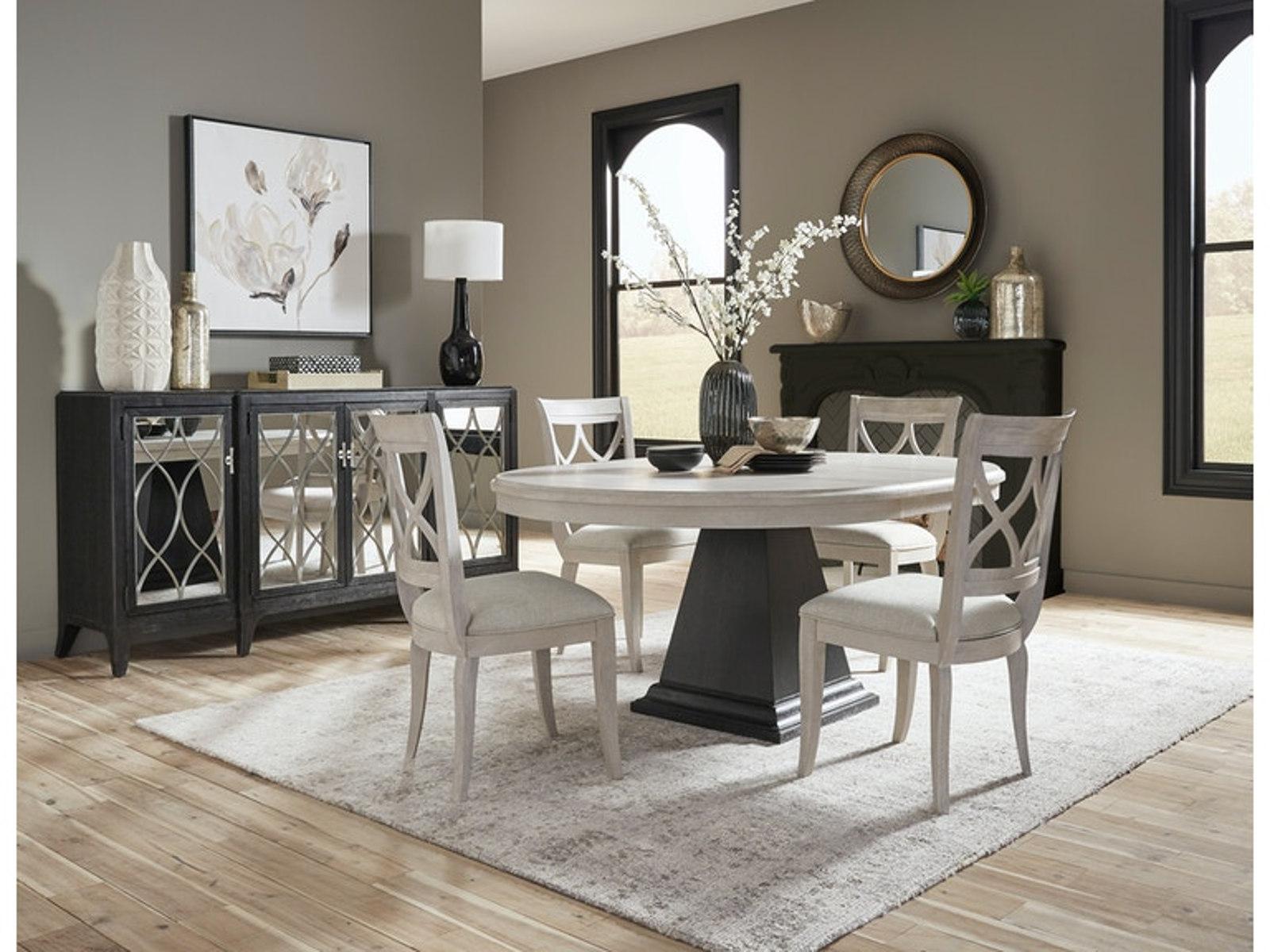 Pulaski Furniture Lex Street Round Dining Table in White - Luxury Home Furniture (MI)