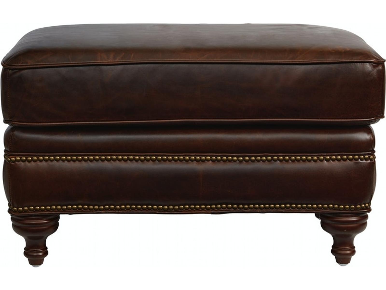Pulaski Furniture Oliver Ottoman in Dark Wood - Luxury Home Furniture (MI)