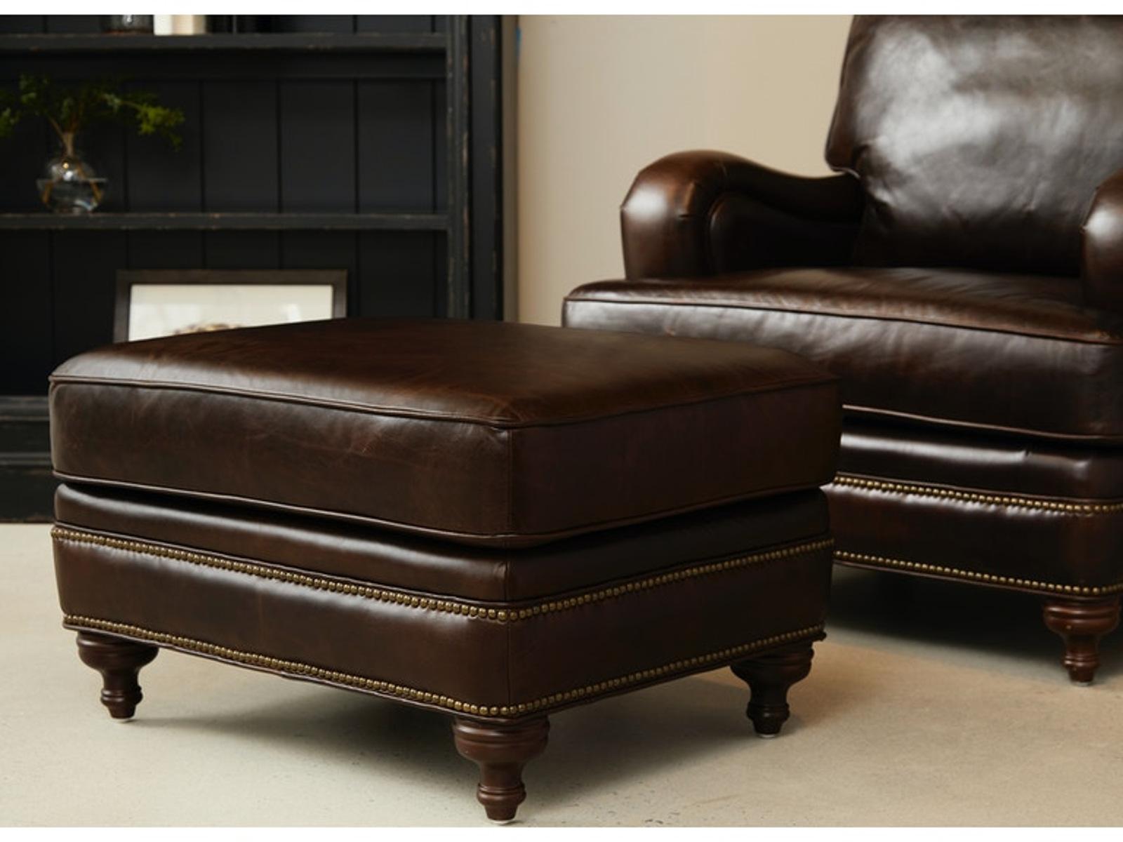 Pulaski Furniture Oliver Ottoman in Dark Wood - Luxury Home Furniture (MI)
