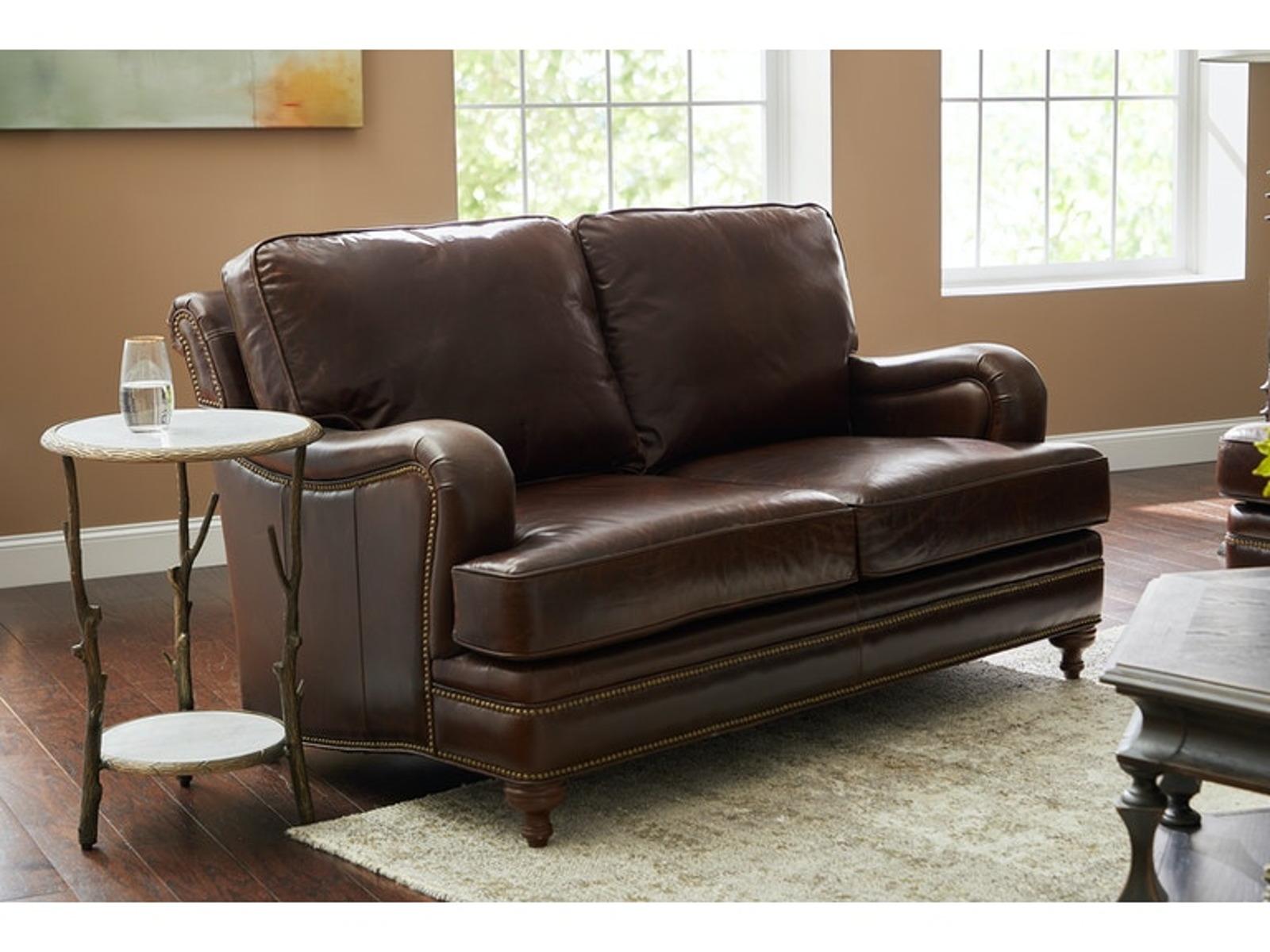 Pulaski Furniture Oliver Stationary Loveseat in Dark Wood - Luxury Home Furniture (MI)
