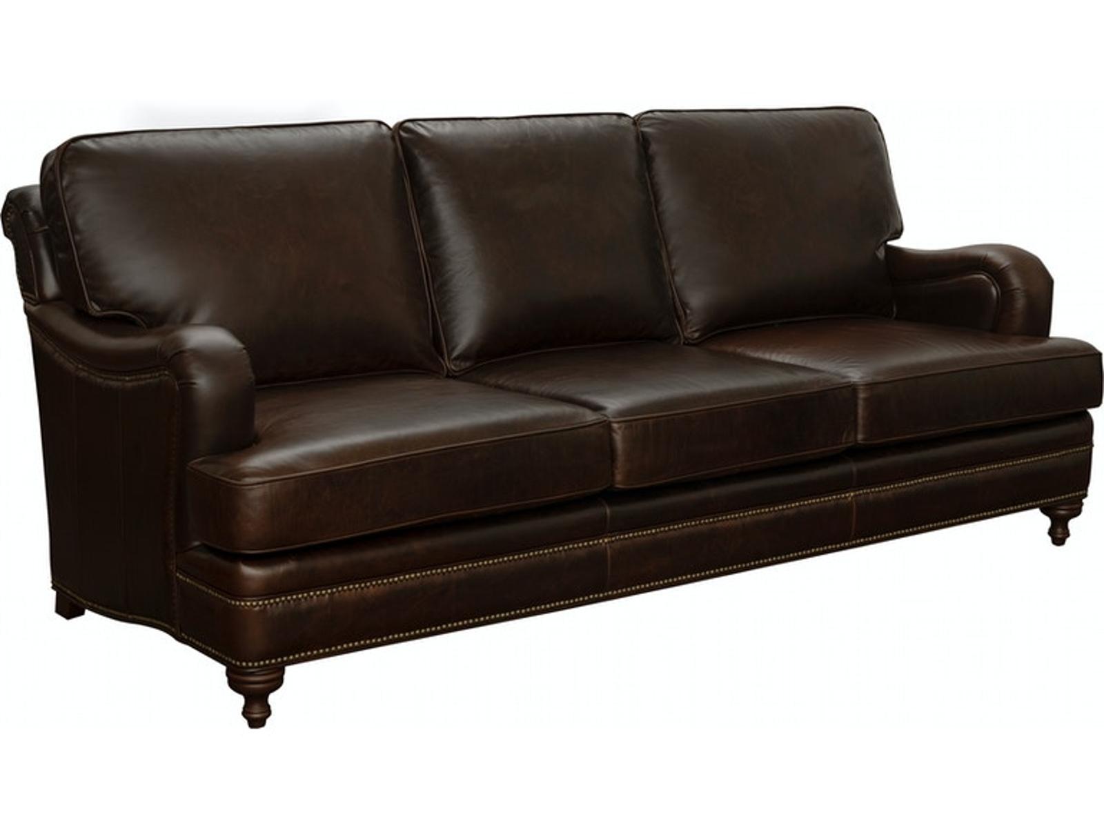 Pulaski Furniture Oliver Stationary Sofa in Dark Wood - Luxury Home Furniture (MI)