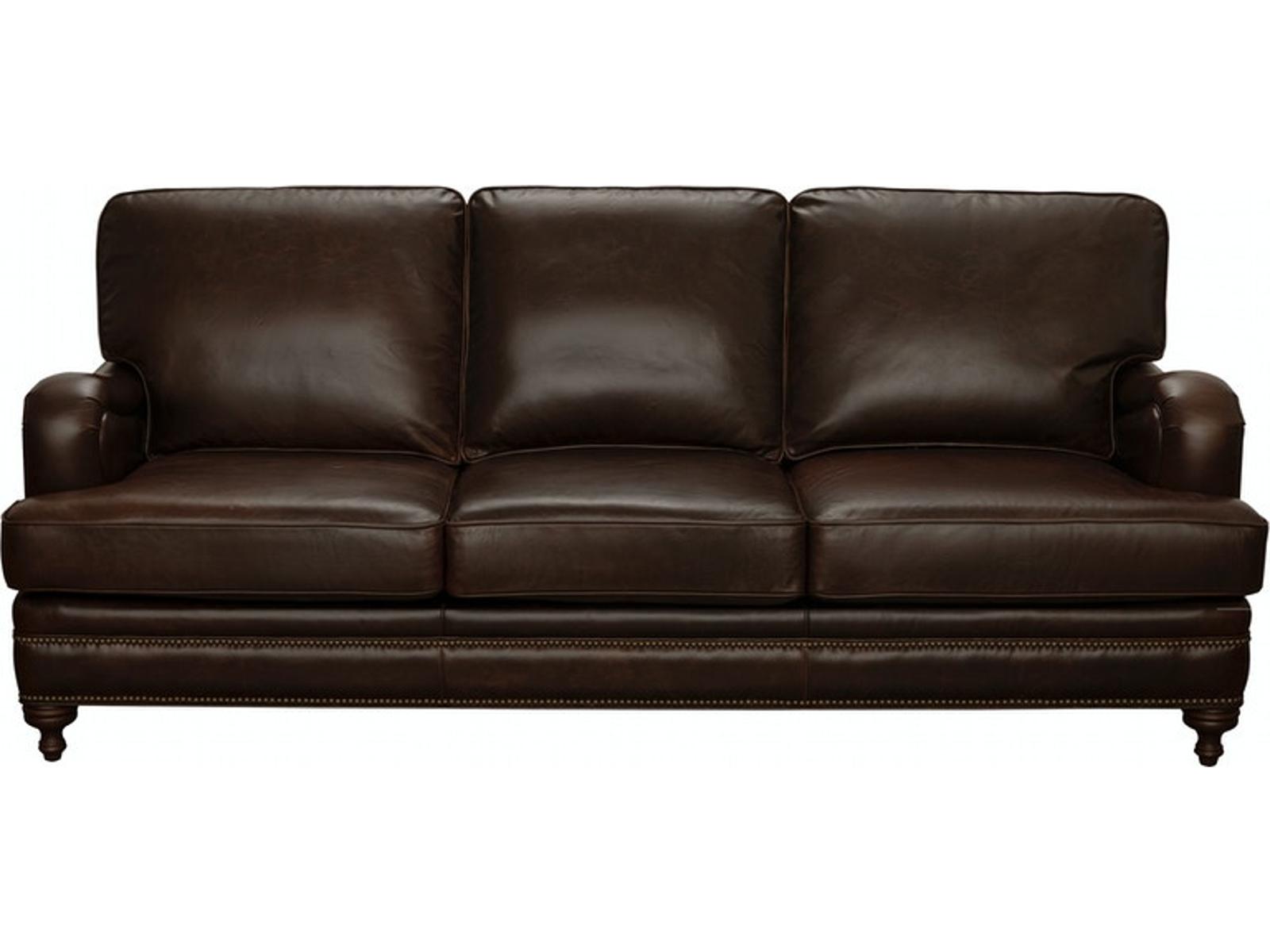 Pulaski Furniture Oliver Stationary Sofa in Dark Wood - Luxury Home Furniture (MI)