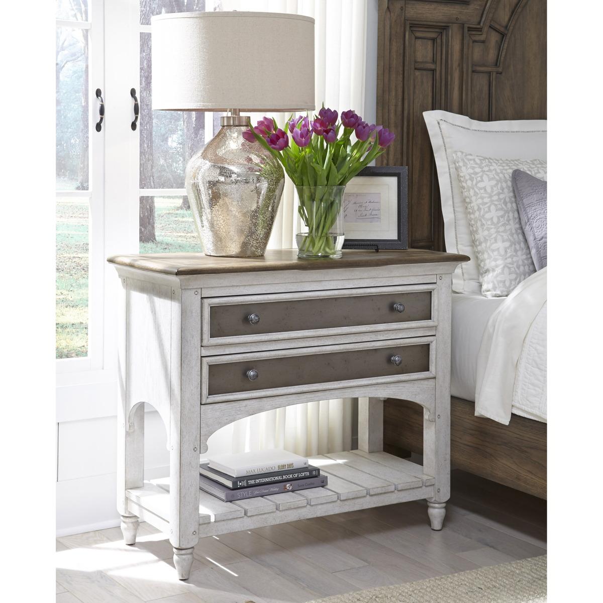 Pulaski Glendale Estates Open Nightstant in White - Luxury Home Furniture (MI)