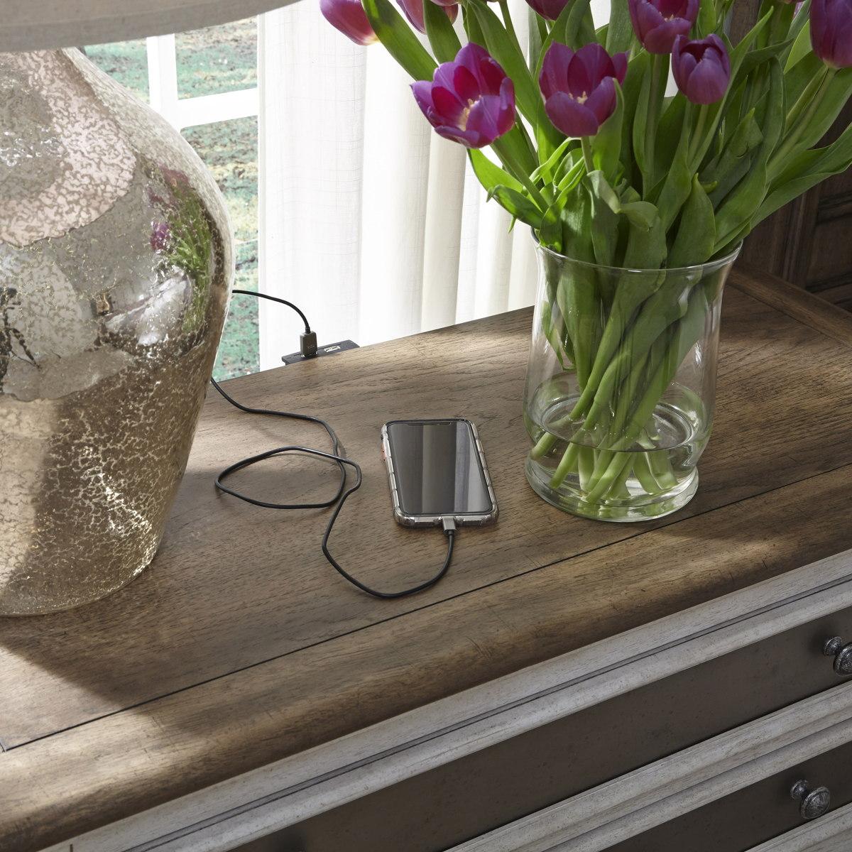 Pulaski Glendale Estates Open Nightstant in White - Luxury Home Furniture (MI)