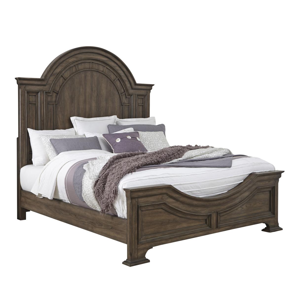 Pulaski Glendale Estates King Panel Bed in Brown - Luxury Home Furniture (MI)