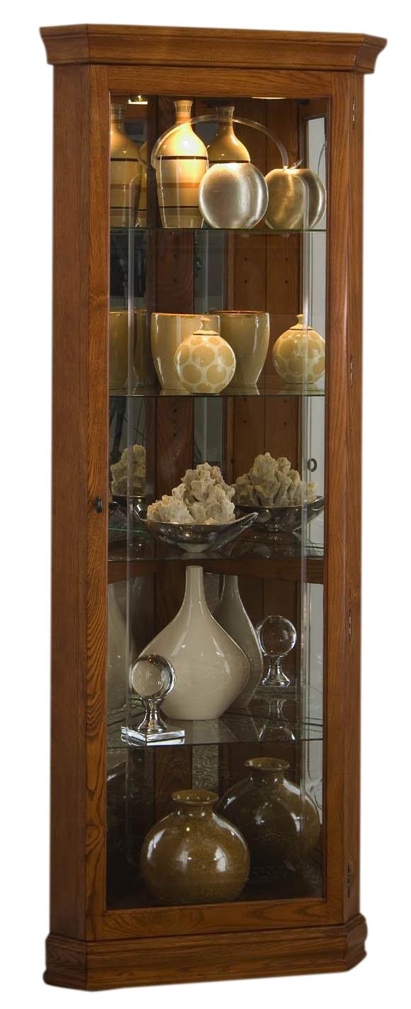 Pulaski Golden Oak II Corner Curio - Luxury Home Furniture (MI)