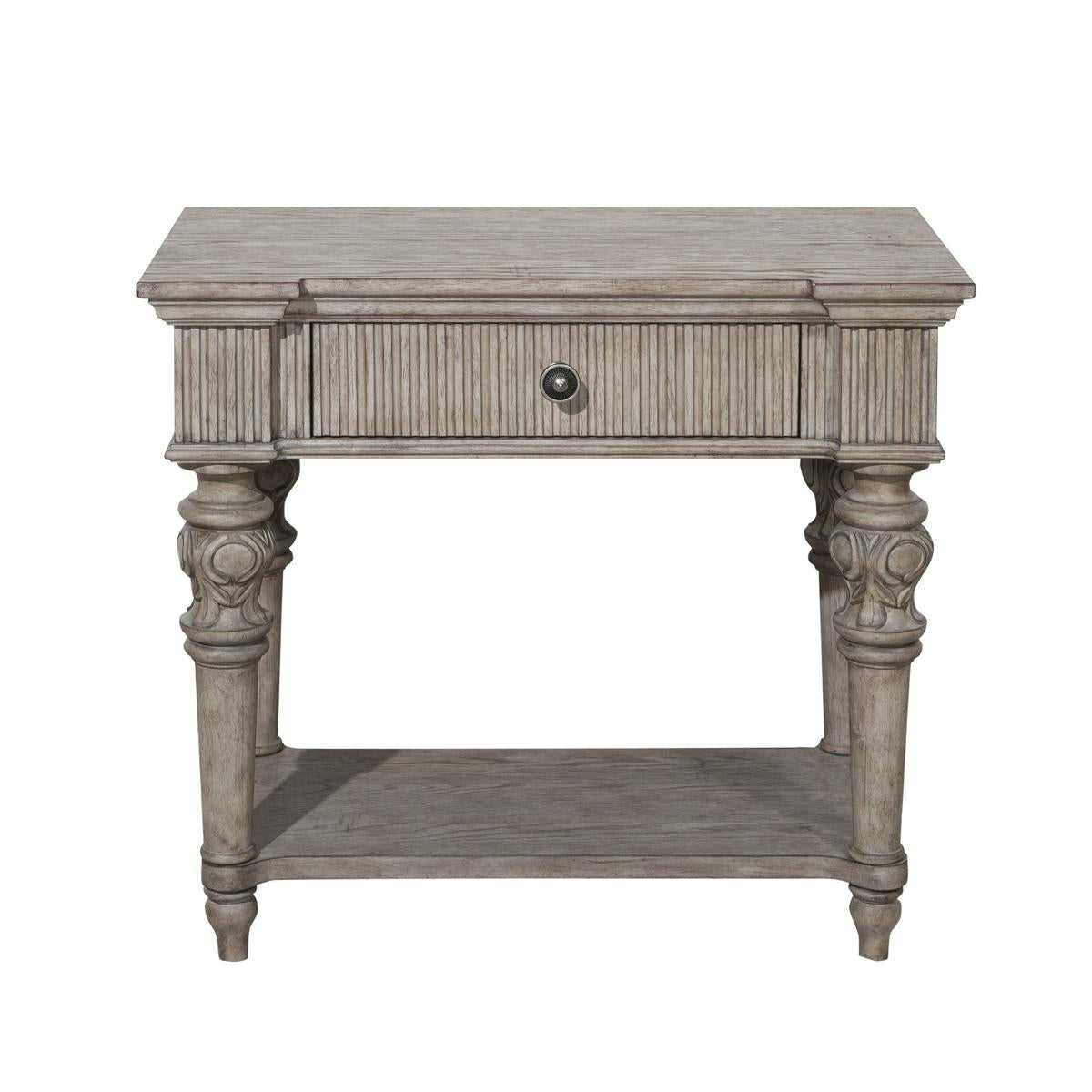 Pulaski Kingsbury Open Nightstand in Gray - Luxury Home Furniture (MI)