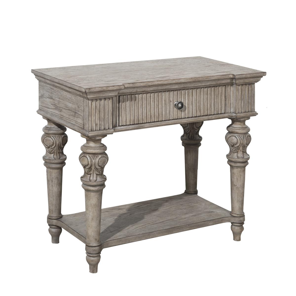 Pulaski Kingsbury Open Nightstand in Gray - Luxury Home Furniture (MI)
