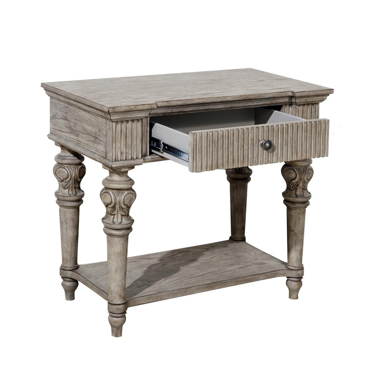 Pulaski Kingsbury Open Nightstand in Gray - Luxury Home Furniture (MI)