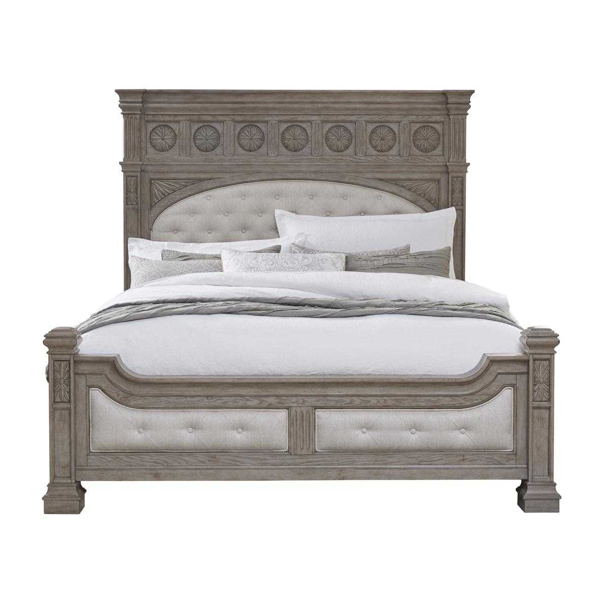 Pulaski Kingsbury California King Panel Bed in Gray - Luxury Home Furniture (MI)